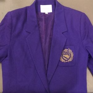 Purple Merino Wool Blazer Nordstrom Towne Square Medium
